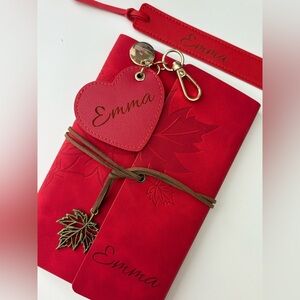 Personalized Leather Notebook Set | Custom Name Engraved Gift